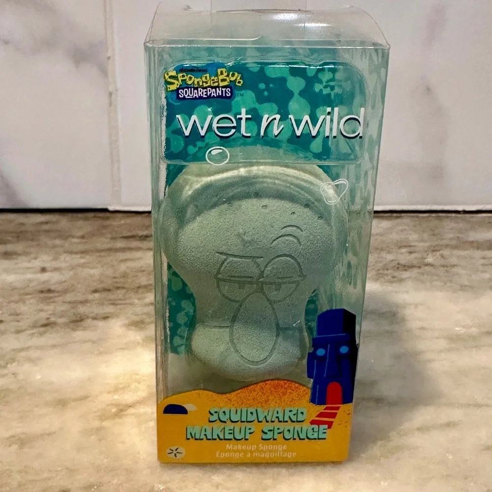 3pc Wet N Wild SpongeBob & Squidward Makeup Sponge + Krabby Patty Cleansing Pads